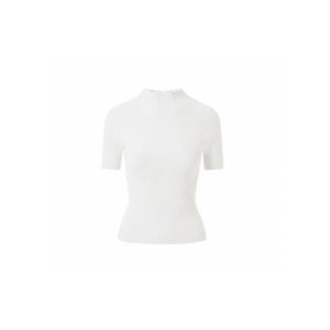 YUEZHONGWEI | Slim Short Sleeve White Round Neck T-Shirt