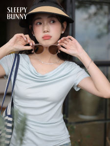 Slim Fit Short Figure Enhancing Blue Long Sleeve Blouse
