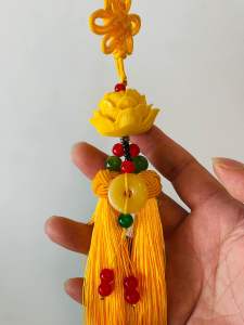 Khánh Hoa sen treo xe mix đồng điếu Sơn thủy mang lại May Mắn Hạnh Phúc Bình An.