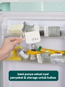 Tempat Sekat Kulkas Storage Serbaguna Kantong Jaring Partisi Pembatas Penyekat Laci Dapur