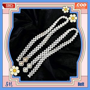 ikat pinggang sabuk belt gesper wanita dewasa mutiara slim model annora arrafi fashion wanita aksesoris korea terbaru terlaris COD gratis ongkir 2023