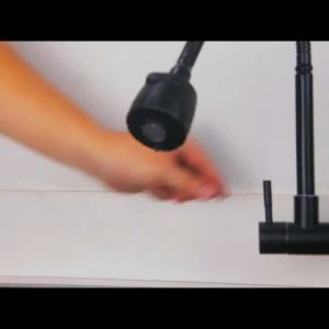 [AZGROUP] Double Kitchen Faucet Flexible Hose Pillar and Wall Mounted