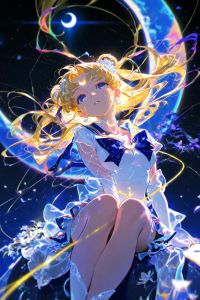 Bandai | DIY Sailor Moon Uniform Diamond Painting Magic Moon City Anime Character Modern Wall Decoration for Living Room Bedroom