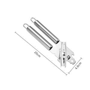 Can Opener 3-in-1 Manual Kitchen Stainless Steel Heavy Duty Durable Food Safe Cut Smooth Edge Tool