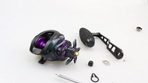 Ekfan EVA ลูกบิดมือจับโลหะผสมอลูมิเนียม120เมตรสำหรับไดวะ & SHI DIY ที่จับแกนหมุนเหยื่อล่อตกปลารอกตกปลาความยาวแขนเสื้อ120มม.