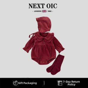 NEXT | Bodysuit Cho Bé Phong Cách Công Chúa Màu Đỏ 100% Cotton