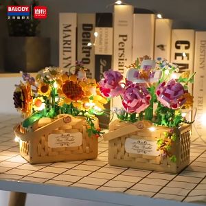 BISA COD Mainan Balok Susun Nano Block Bunga Buket Mainan Edukasi Anak Flower DIY 3DPuzzle N02