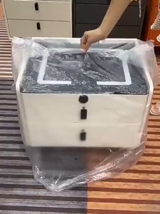 JT Smart Nakas/Meja Samping Tempat Tidur Cerdas/pengisian daya nirkabel/Speaker Bluetooth5.0/kunci sidik jari/Meja Kamar Tidur/Meja samping tempat tidur kayu solid