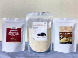 Combo Bột Maca+Bột Cacao+Bột Đậu Đen xanh lòng nguyên chất 100%