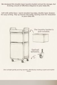 XIJIJIA | Multi-level Dirty Clothes Storage Bathroom Organizer