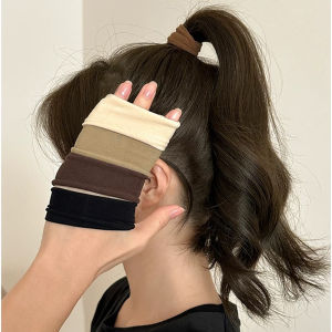 5 cái đàn hồi cao Băng cao su của phụ nữ thời trang rộng vành màu trơn bền Headband cô gái tóc đuôi ngựa cao cố định Headband