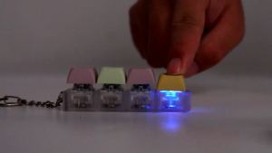 Keyboard Clicker Toy with LED Light Stress Relief Toys Mechanical Keyboard Button Fidget Toy