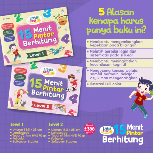 (ISI 2 BUKU) Buku Anak Belajar Berhitung - Little Star 15 menit Pintar Berhitung - Ziyadbooks