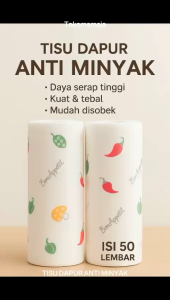 Tisu Kertas Dapur Penyerap Minyak – Kuat Tebal & Ramah Lingkungan-Tisu Kertas Dapur Anti Minyak Isi Tebal – Serap Cepat & Tidak Mudah Sobek