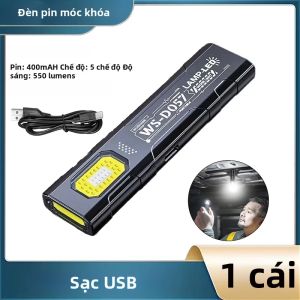 Đèn Pin LED COB Loại C Có Thể Sạc Lại 600LM Đèn Pin Mini Cầm Tay Có Nam Châm Đèn Làm Việc Khẩn Cấp Chống Nước