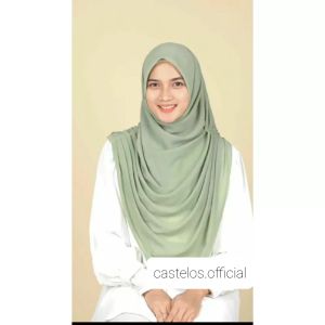 HIJAB SEGI EMPAT AYLA SEMI INSTAN  JUMBO SEGI EMPAT MALAYSIA REMPEL