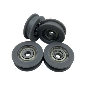 4Pcs Heavy Duty Nylon H-Groove Rollers 28mm Plastic Track Wheels for Sliding Doors Windows Drawers & Automation Equipment