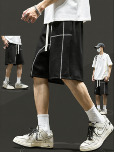 SZON | Mens American Style Contrast Stripe Five Quarter Shorts