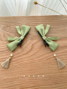 Original Design Hairpins Side Ear Butterfly Knot Tassel Hanfu Womens Style Headwear Retro Hair Accessories Fashionable Hairpins