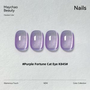 Maychao | Purple Cat Eye Glittery Nail Gel Professional Salon Use