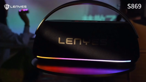 S869 - Speaker LENYES S-869 300W Outdoor KTV Wireless Speaker + Microphone Karaoke Bluetooth 5.3 High Power Bass Boost RGB Colorfull Light TWS