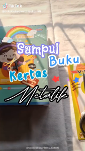 WORRY SAMPUL BUKU METALIZED WARNA WARNI BOXY KWARTO PACK 20 LEMBAR FUN CORNER DENGAN PAKING AMAN