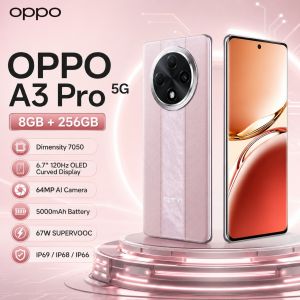 OPPO | 2026 new OPPO A3 Pro 5G 8GB+256GB Smartphone Dimensity 7050 6.7 120Hz OLED 64MP AI Camera 5000mAh Battery 67W SUPERVOOC
