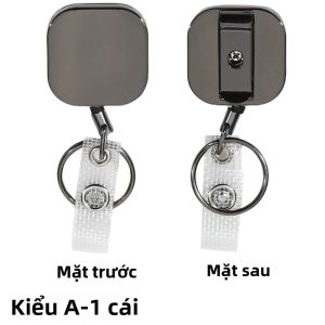 Dây Đeo Thẻ Kim Loại Có Thể Thu Vào Móc Khóa Dây Đeo Thẻ Nhân Viên Thẻ Tên Hộp Đựng Thẻ Tiện Lợi
