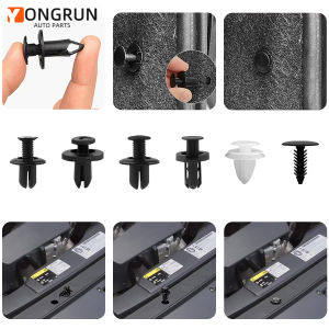 YONGRUN 100pcs Auto Plastic Bumper Fastener Rivet Retainer Push Type Engine Cover Fastener Fender Car Door Trim Panel Clip