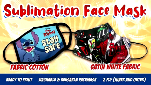 Sublimation Printable White Face Mask for Adults and Kid (blanks)