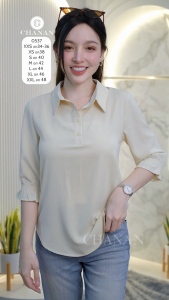 🔥ขายดี Chanan☘️ เสื้อเรยอนผสมพรีเมียม คอปก แขนยาวปิดศอกปลายแขนใส่ยางยืด สีพื้น ผ้าใส่สบาย มี5สี รุ่น0537 เสื้อใส่ออกงาน เสื้อใส่เที่ยว เสื้อใส่ทำงาน เสื้อผู้ใหญ่ เสื้อผู้หญิง เสื้อสวยๆ