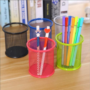 1Pcs New Pencil Holder Office Desk Metal Mesh Square Pen Pot Cup Case Container Organiser Durable Pencil Case