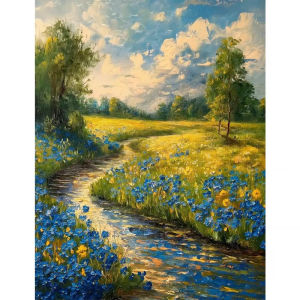 DIY Oil Painting By Numbers Kit Colorful Wildflower Field Paint By Numbers Diy Numbers Painting Art On Canvas By Numbers