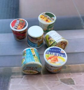 Dollhouse Small Cloth Doll House Accessories DIY Scene Model Miniature Candy Toy Mini Artificial Instant Noodles Instant Noodles