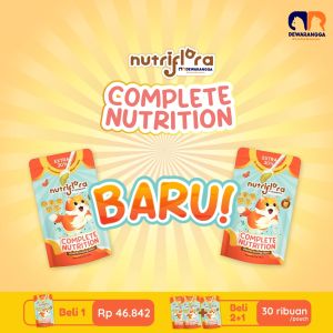Dewarangga Vitamin Kucing NUTRIFLORA COMPLETE NUTRITION untuk Peningkatan Imunitas Kucing Penggemuk Kucing dan Bulu Lebat Kucing dengan Probiotik & Omega 369.