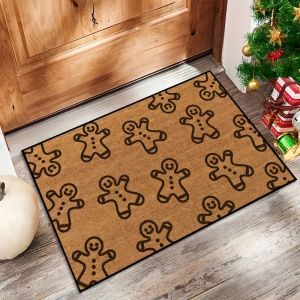 VIKAMA Christmas Cartoon Reindeer Carpet Entrance Welcome Mat Indoor and Outdoor Floor Mat Lightweight Carpet Home Decoration