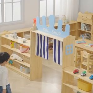 ชั้นวางไม้ยางพารา 3 ชั้น รุ่น ฝาหลังปิด สีธรรมชาติ 120x30x80cm