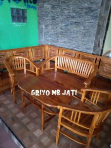 kursi teras tamu kayu jati
