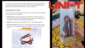 UNI-T UT-L20 General Type Probe CAT II 600V EN 61010/Cable length 0.9m/Max. voltage 600V/Maximum current 10A-Original