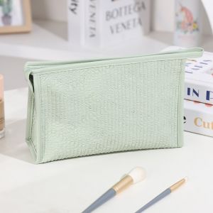 New Candy Color Briefcase Style Cosmetic Bag Portable Travel Wash Makeup Storage Organizer Bag for Daily Use