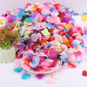 300pcs Artificial Rose Petals Flower Girl Toss Petals Silk Petals For Wedding Valentines Day Confetti Party Event Room Decor