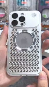 R-just Metal Heat Dissipation Phone Case For iPhone 16 Pro Max 15 14 Plus 13 Pro 12 Pro Max case Aluminum Cover