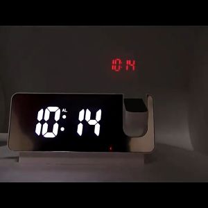 Jam Digital Proyeksi LED Desain Minimalis Rechargeable