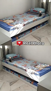 (Free Shipping) FINSSO Snow Series Single Pull Out Bed Frame / Katil Wooden Single Bed frame / Double Bed Frame / Pull Out Bed / Katil Kayu
