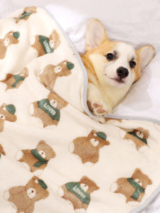 Summer Winter Coral Fleece Pet Blanket Dog Resting Pad Soft Comfortable Small Dog Sleeping Mat for All Breeds Normal Size