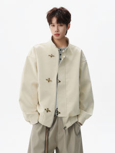 WUKONGYOUHUO | Vintage American-Style Pilot Collar Jacket Mens Casual Utility