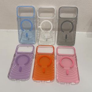 Fashionable Hight Clear Ripple Candy Colored for Magsafe Magnetic Phone Case for IPhone 17 16 15 14 Pro Max 13 Shockproof Cover