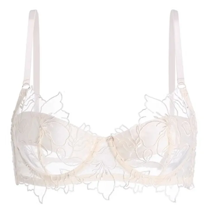 Sexy%20Ultra-Thin%20Lace%20Bra%20Set%20Breathable%20Underwear%20Pure%20Color%20No%20Pad%20Soft%20Steel%20Ring%20Support%20Fixed%20Strap%203/4%20Cup%20V-Neck%20Bra%20-%20Image%206