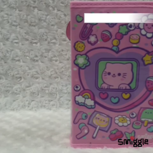 Midi Zip Kit Stationary Gift Set Motif Cat Pink / Pencil Case Set Cat / Set Alat Tulis Cat Kucing / Alat Tulis Set Anak Perempuan Girl