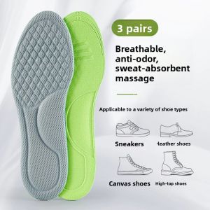 Deodorizing Absorbent Comfortable Cushion Insoles for Men and Women